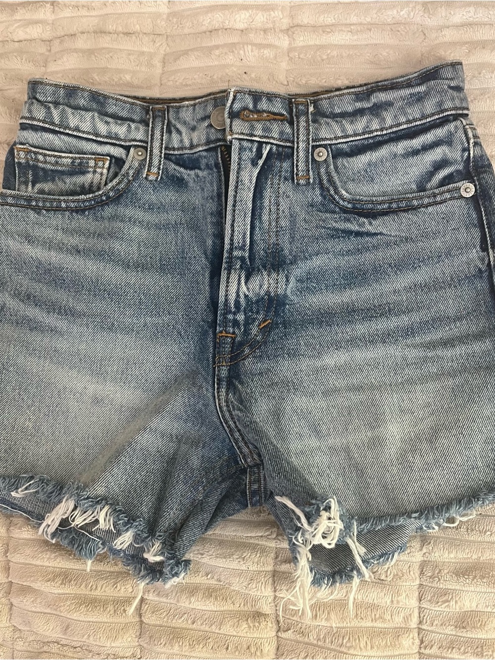 Lucky Brand Light Blue Distressed Denim Cutoff Shorts